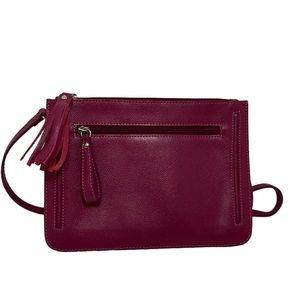 VALENTINA Made in Italy LEATHER CROSSBODY IN PURPLE
